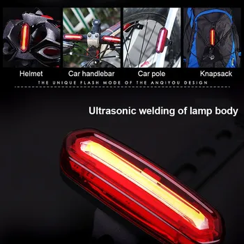 Cykel Lys USB-Genopladelige 300 Lumen Cykel Forlygte Med Wolf Stjernede Baglygte Lys 3 Modes Cykling Lampe Cykel Tilbehør
