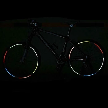 Cykel Motorcykel Reflekterende Mærkat hjuleger, Tube Lys Bar Sikkerhed Advarsel Lys Cykling Reflektor Lys 2STK Levering