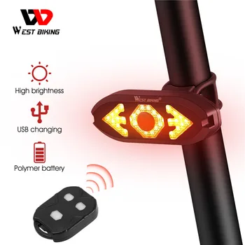 Cykel Tur Signal Lys Fjernbetjening Indikator-LED baglygte Med Horn MTB USB-Genopladelige Lampe Baglygte Cykling