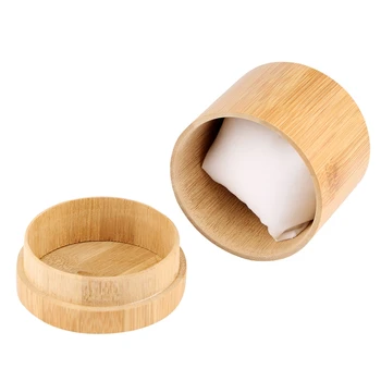 Cylindrisk Bambus Se Boks Træ Smykker Gave kasse 8.8*8.8*8.1 cm