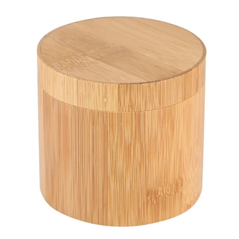 Cylindrisk Bambus Se Boks Træ Smykker Gave kasse 8.8*8.8*8.1 cm