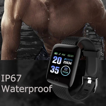 D13 Smart Armbånd Ur Mænd Fitness Tracker 116 Plus Smart Ur Med Rem Kvinder Smartband Blodtryk Skridttæller Armbånd