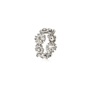 DIWENFU Luksus Mærke 925 Sterling Sølv Topaz vielsesringe for Kvinder 3 Karat AAA+ Cubic Zirconia Ring i 14K Guld Smykker Ringe