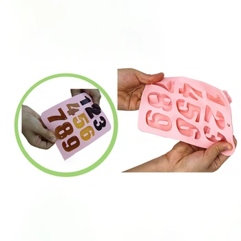 DIY 3D Fondant Kage Forme 0-9 Tal Form Bagning Skimmel Silikone Chokolade Cupcake Wienerbrød Forme Bagning Leverancer Udsmykning Af