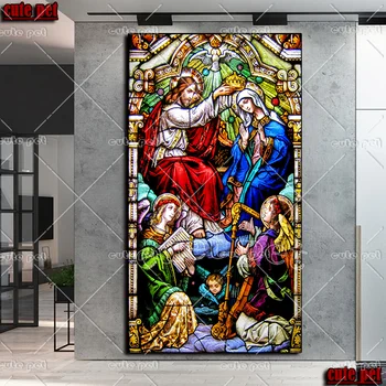 DIY Diamant Maleri Religion: Jesus og Jomfru Maria Hot sælger kunst cross stitch fuld diamant broderi mosaik indretning large