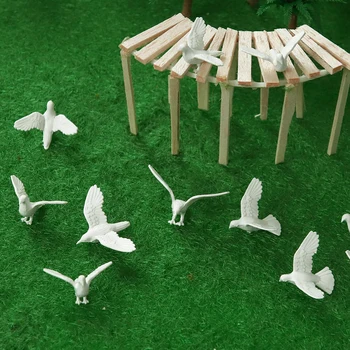 DIY Miniature Model Duer Flyvende Fugl Legetøj Landskab Layout Kits til Diorama Arkitektur Scene Materialer 12pcs/masse
