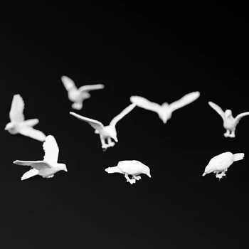 DIY Miniature Model Duer Flyvende Fugl Legetøj Landskab Layout Kits til Diorama Arkitektur Scene Materialer 12pcs/masse