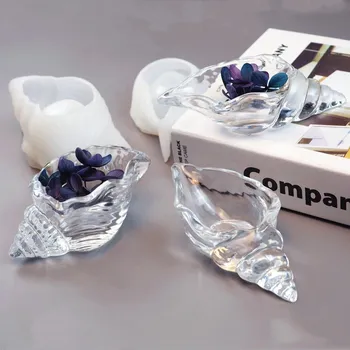 DIY Silicone Crystal Spejl Skimmel Conch Elefant opbevaringsboks Resin skal Beholderen Silikone Formen Til at Gøre op Støbeform, Håndværk