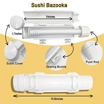 DIY Sushi Kaffefaciliteter Indstille Maskinen Ris Skimmel Bazooka Roller Kit Grøntsager Kød Rullende Sushi Værktøj, Køkken Værktøjer Gadgets Tilbehør