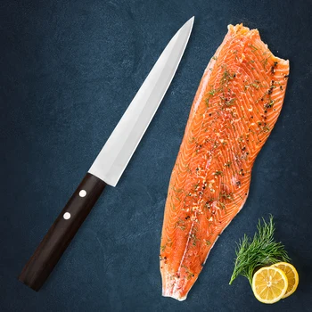 Damask 8 Tommer Japansk Sashimi Kniv 4Cr14 Rustfrit Stål køkkenkniv Pålægsmaskine Cleaver Cutter Fisk, Grøntsager, Frugt Køkken Værktøj