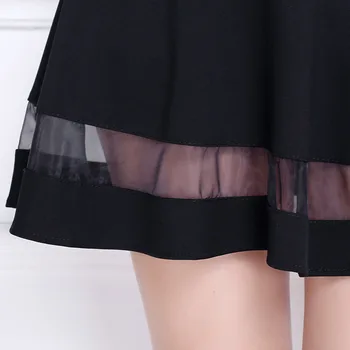 Dame Sommer Nederdele koreanske Tutu nederdel Saia Faldas Sexet Sort Jupe Femme Pige Skole Skater Plisseret Mesh Saias Mini Nederdel