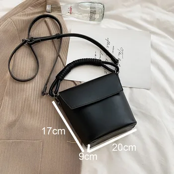 Damer Shoulder Taske Mode Unik Håndtaske Let Dekompression Retro Messenger Taske Kvinder Solid farve Temperament
