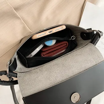 Damer Shoulder Taske Mode Unik Håndtaske Let Dekompression Retro Messenger Taske Kvinder Solid farve Temperament