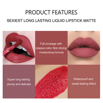 Damer Skønhed Makeup Sexet Hydrating langtidsholdbare Matte Lip Gloss Læift maquillaje косметика maquillajes para mujer 2021