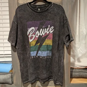 David Bowie T-shirt Afslappet bomuld retro unisex T-shirt unisex tøj