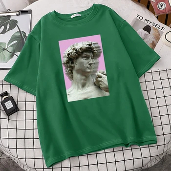 David Rive Mode Print T-Shirt Mænd Sommeren 2021 Nye Hip Hop Tegnefilm Overdele Løs T-Shirt I Høj Kvalitet Harajuku T-Shirts