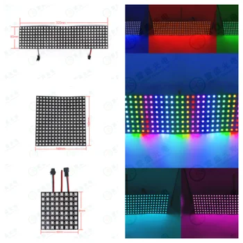Dc 5 v WS2812B RGB Fleksible Pixel Led-Modul Panel 8x8 16x16 8x32 Matrix Skærm WS2811 WS2812 IC Individuelt Adresserbar Lys