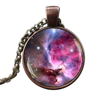 Dejlig Tågen Galaxy Plads Glas Facetslebet Vedhæng Solsystemet Plads Halskæde Univers Smykker