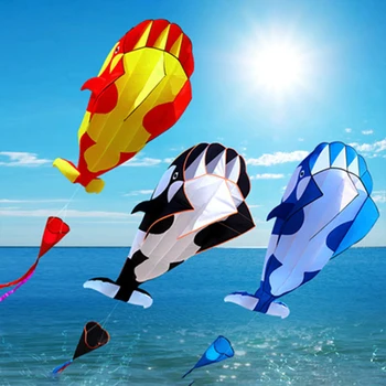 Delfinen spækhuggeren Kites 3D Bløde kite Hval Delfin Rammeløse der Fører en Kite Udendørs Sport Toy børn Børn Sjove gaver