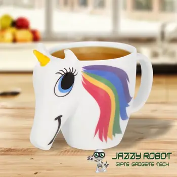 Den Oprindelige 3D-farveskiftende Unicorn Krus Nyhed Cup Thumbs Up!
