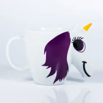 Den Oprindelige 3D-farveskiftende Unicorn Krus Nyhed Cup Thumbs Up!