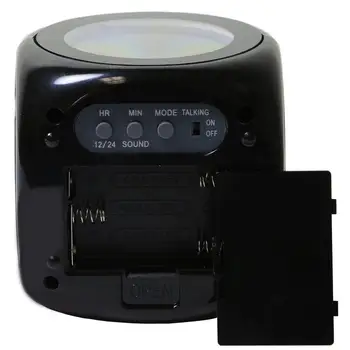 Digital Vækkeur, Væg Projektion Vejr LCD LCD-Tv med Snooze-funktion Display Tid Voice Alarm LED-Baggrundsbelysning