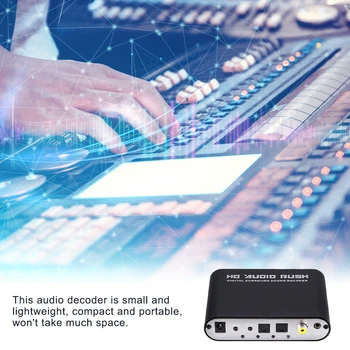 Digital til Analog 5.1-kanals Stereoanlæg AC3 Audio Converter med Optisk SPDIF Coaxial AUX 3,5 mm til 6 RCA-Lyd Dekoder Forstærker