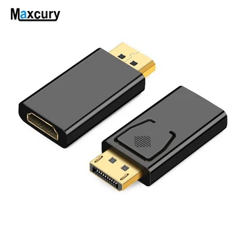 Display Port til HDMI-kompatibel Adapter DisplayPort Converter Mandlige DP at Kvindelige HD-TV Kabel-Adapter Video, Audio, PC, TV MAXCURY
