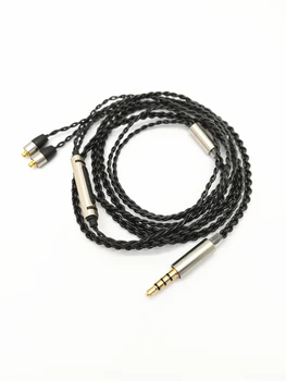 Diy-3,5 mm stik tilpasset hovedtelefon kabel-MMCX interface sølv forgyldt med mic øretelefoner stik ledninger