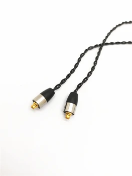 Diy-3,5 mm stik tilpasset hovedtelefon kabel-MMCX interface sølv forgyldt med mic øretelefoner stik ledninger
