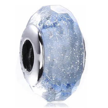 Diy Charms Fascinerende Shimmer Tropiske Hav Krikand Facetter Af Murano-Glas 925 Sterling Sølv Perler Passer Til Pandora Armbånd Smykker