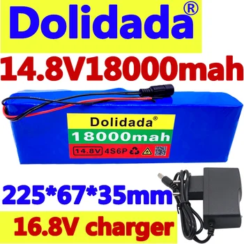 Dolidada 14,8 V 18Ah 4s6p 18650 li-iom batteri nat fiskeri lampen varmer miner ' s forstærker-batterier med BMS+16,8 V Oplader