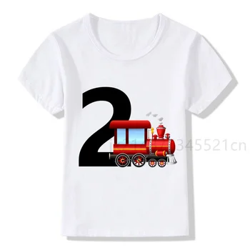 Drenge/Piger Cool Tog Fødselsdag Tal T-Shirt Børn, Drenge Happy Birthday T-Shirt Hvid T-Shirt Baby Piger Top