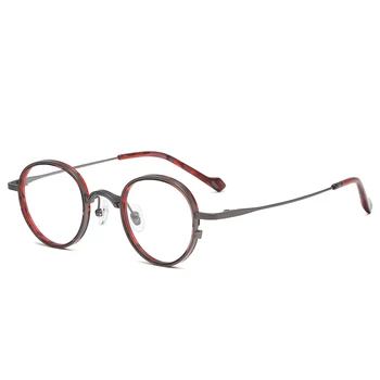 Driftssegme Jate 3075 Ren Titanium Briller Ramme Mænd Retro Runde Recept Briller Kvinder Nye Vintage Nærsynethed Optiske Briller