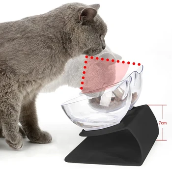 Dual-use Gennemsigtig Kat Skål Frisk hundefoder Holdbar Vandtæt Digital Pet Skål til At Beskytte Livmoderhalskræft Lomme-bærbare Hund Skål