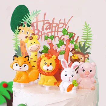 Dyr Balloner fødselsdagsfest Jungle Safari Part Globos Jungle Tema fødselsdagsfest Indretning Børn Først 1 Års Fødselsdag