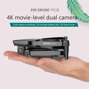 E99 Pro 4K-Dual Kamera FPV Quadcopter 50 Gange Fokusere Folde Drone
