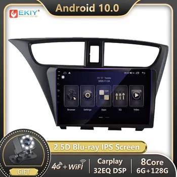 EKIY Blu-ray-IPS DSP 6+128G For Honda CIVIC Hatchback 2012-2017 Android 10 Bil Radio Mutimedia Afspiller Navigation GPS Stereo 2din