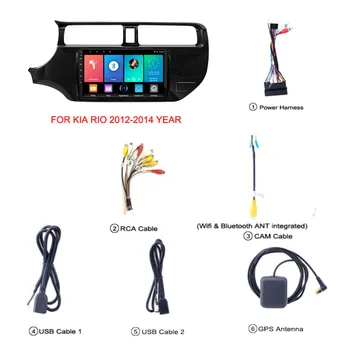 Eastereggs 9 tommer Android 2 Din Bil Multimedia Afspiller Autoradio For Kia RIO K3 2011 - Navigation GPS WIFI head unit