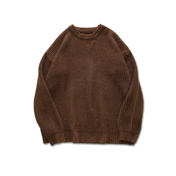 Efteråret Sweater Mænd er Varmt Mode Retro Casual Strikket Pullover Mænd Vilde Løs koreanske at Strikke Trøjer Herre Tøj M-2XL