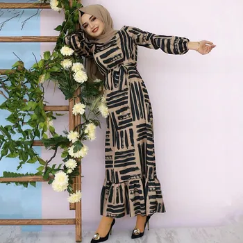 Eid Mubarak Muslimske Mode Dubai Abaya Tyrkisk Hijab Sommer Kjole Islamisk Tøj Kvinder Robe Femme Ete Vestidos