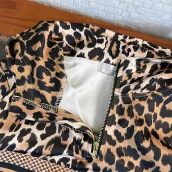 Eksplosive børnetøj 2021 tidlige efterår nyt produkt piger klassisk leopard print digital print hætteklædte passer nederdel, den upp