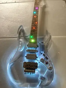 El-guitar / farverige lys + multi-farve lys konvertering LED lys high-end dobbelt ryste vibrato Guitar / China Electric