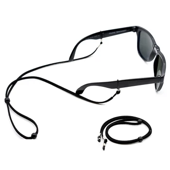 Elbru Klassisk Holdbar PU-læder Brille Rem Fire Farver Forstærkede Anti-Slip Klip Loop Ultralet Justerbar Briller Ledning