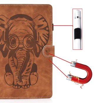 Elefant Prægede PU Læder taske Til Huawei MatePad T8 Kobe2-L03 KOBe2-L09 8.0 tommer Magnetiske Tablet Cover Beskyttelse Shell