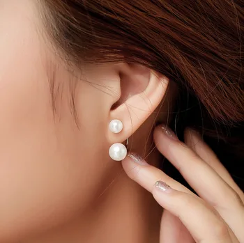 Elegant Shell Perle Øreringe til Kvinder Sølv 925 Smykker koreansk Stil Moderigtig Ørestikker Dating Sød Pige gave