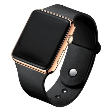 Elektronisk LED Digital Kvinder Watch Mode Afslappet Simpel Ur til kvinder Silikone kvindelige watch montre femme zegarek damski A001