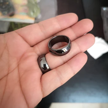Enkel Glat Høj Kvalitet Magnetisk Hæmatit Mand Finger Ring Engros Healing i Bulk Bijoux Femme Ringe til Kvinde 2020 tendens