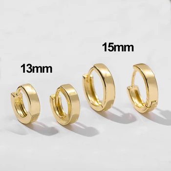 Enkle Design Cirkel Små Runde Hoop Øreringe til Kvinder Mode Guld Farve Metal Piercing Huggies Minimalistisk Øreringe Smykker