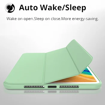 Etui til iPad 8/7 10,2 Tommer 2020/2019 Model, 8. / 7. Generation), Auto Wake/Sleep Matcha Grøn til ipad 10.2 2020 8. Gen